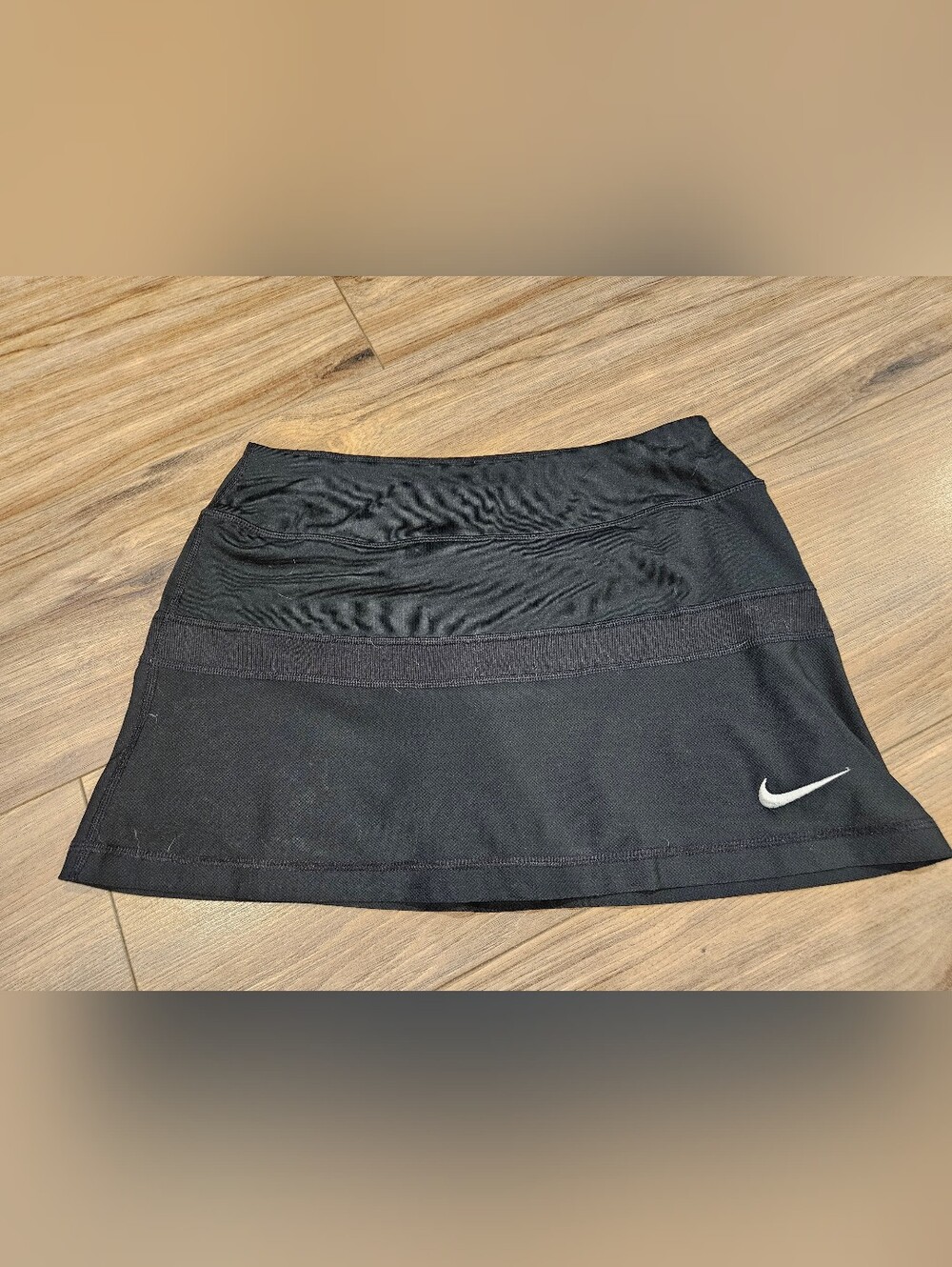 Nike Black Performance Tennis Skirt with White Swoosh